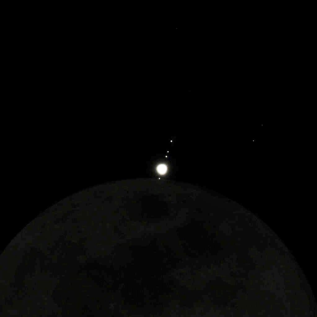 Jupiter occultation viewed from my backyard with a Vespera Pro 2 Telescope. Exposure time: 1 sec.